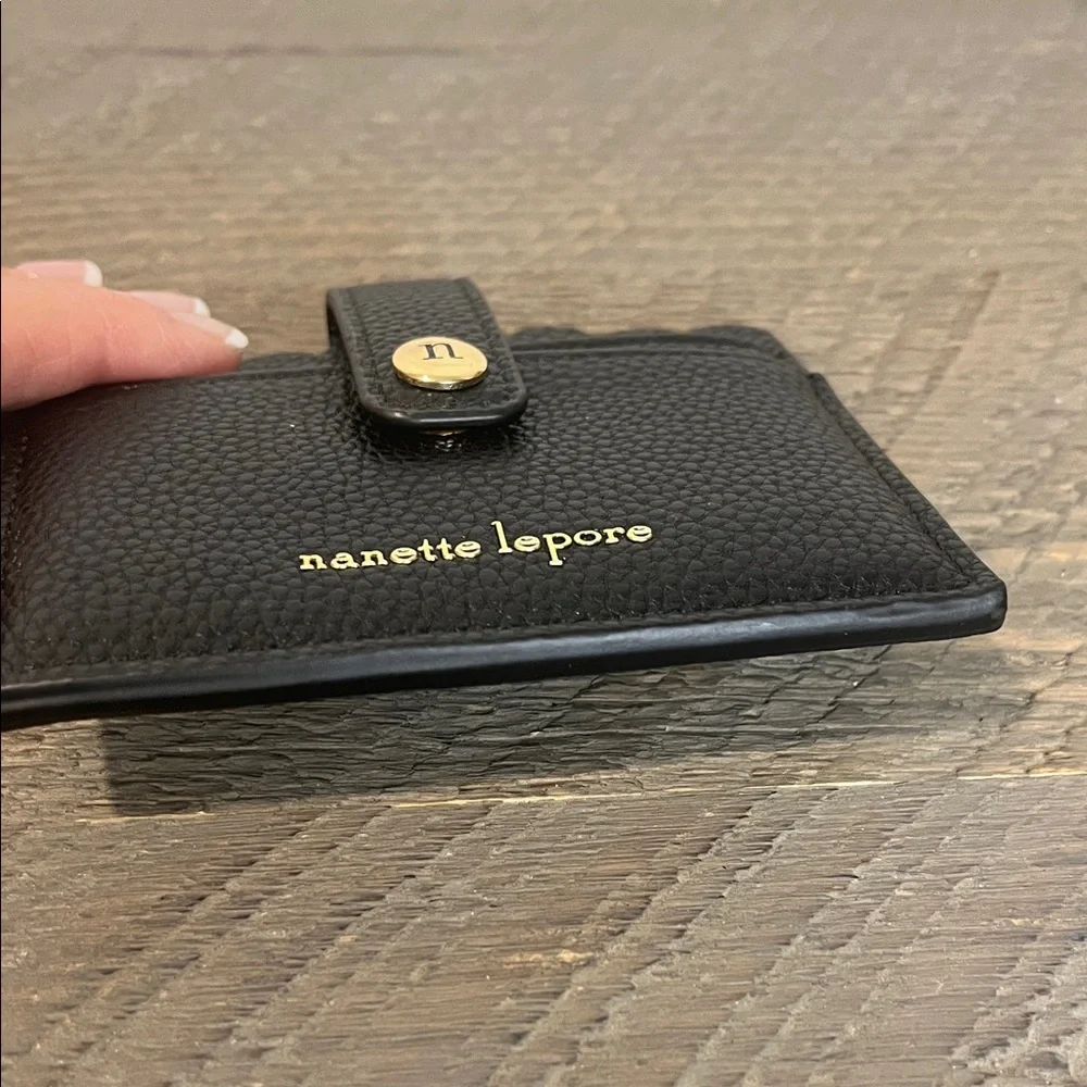 Nanette Lepore Black Textured Card Holder - Picture 4 of 7